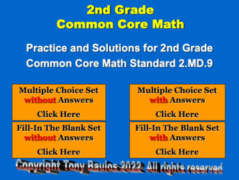 Preview of 2.MD.9 2nd Grade Math - Represent and Interpret Data Google Slide Set