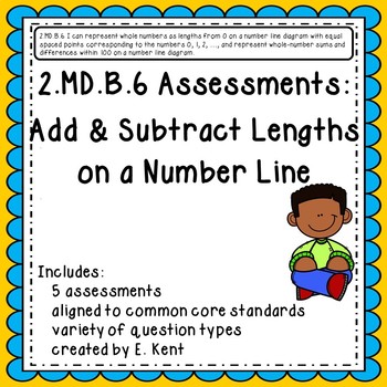 Preview of 2.MD.B.6 Assessments - Add & Subtract Lengths on a Number Line