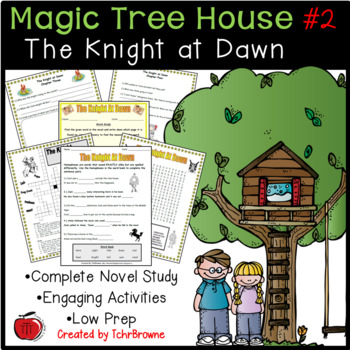 Preview of #2 Magic Tree House- The Knight at Dawn Novel Study