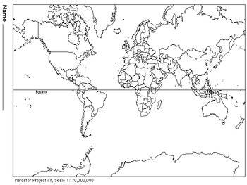 printable blank world map quiz
