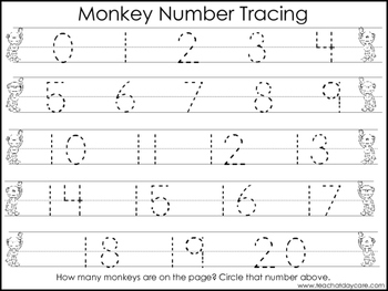 2 monkey themed task worksheets trace the alphabet and