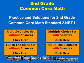 Preview of 2.NBT.1 2nd Grade Math - Understand Place Value Google Slide Set
