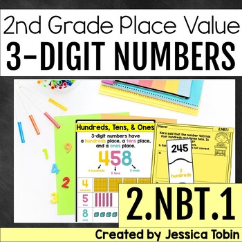 Preview of 2.NBT.1 3-Digit Numbers and Place Value Worksheets and Lessons - 2nd Grade Math