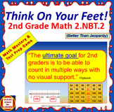 2.NBT.2 Interactive Test Prep Game - Jeopardy 2nd Grade Ma
