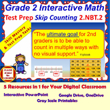 2.NBT.2 Math Interactive Test Prep – Skip Counting – in 3 Formats