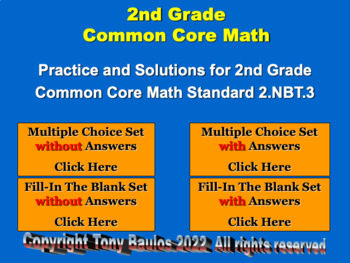 Preview of 2.NBT.3 2nd Grade Math - Read And Write Numbers To 1000 Google Slide Set