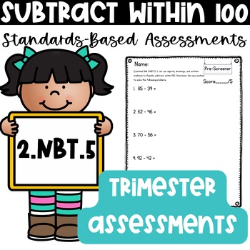 Preview of Assessment | 2-Digit Subtraction within 100 w/Regrouping {2.NBT.5}