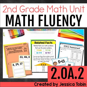 Preview of 2.OA.2 Addition and Subtraction Fluency within 20 2.OA.B.2 2nd Grade Math