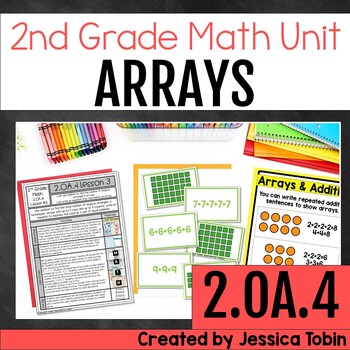 Preview of 2.OA.4 Arrays, Making Arrays and Repeated Addition- 2nd Grade Math- 2.OA.C.4