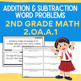 2.OA.A.1 Addition & Subtraction Word Problems: No-Prep Wor