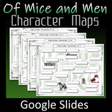 2 OF MICE AND MEN Character Maps (Quiz, Worksheet, Review,