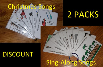 Preview of 2 PACK COMBO: Sing-Along & Christmas Song Cards Stocking Stuffer