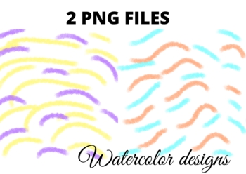 Preview of 2 PNG WATERCOLOR ABSTRACT ART