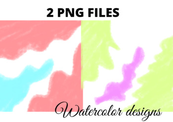 Preview of 2 PNG WATERCOLOR ABSTRACT ART