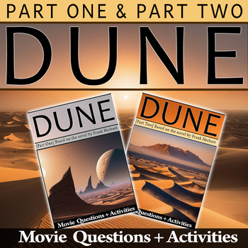 Preview of 2 Pack Bundle | Dune Movie Guide Questions + Activities