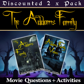 Preview of 2 Pack Bundle | The Addams Family Movie Guide Questions + Activities