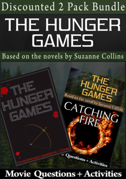 Preview of 2 Pack Bundle - The Hunger Games Movie Guide Questions + Activities