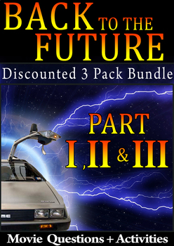 Preview of 3 Pack Movie Guide Bundle | Back to the Future Part 1, 2 and 3 + Activities