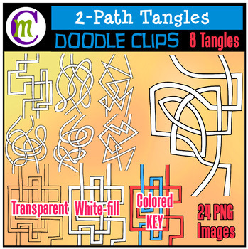 Preview of 2 Path Tangle Maze Clip Art | Spaghetti Pathway Maze Clipart