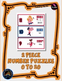2 Piece Number Puzzles - 0 thru 20 - Celebrate America      m9