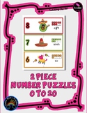 2 Piece Number Puzzles - 0 thru 20 - Cinco de Mayo m9