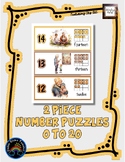 2 Piece Number Puzzles - 0 thru 20 - Grandmother - Grandma
