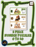 2 Piece Number Puzzles - 0 thru 20 - Mother's Day - Mom       m9
