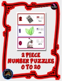 2 Piece Number Puzzles - 0 thru 20 - Science      m9