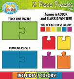 2 Piece Puzzles Clipart {Zip-A-Dee-Doo-Dah Designs}