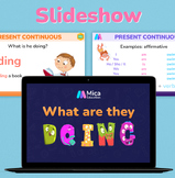 2 Present Continuous Slideshows: stylish and fun powerpoin