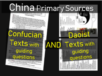 Preview of 2 Primary Source Documents - Confucianism and Daoism