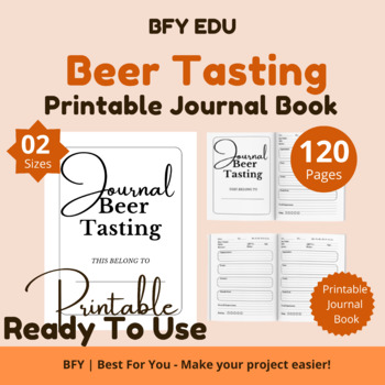 Preview of 2 Printable Beer Tasting Journal 6''x9''- 8.5″x11″ 120 Pages