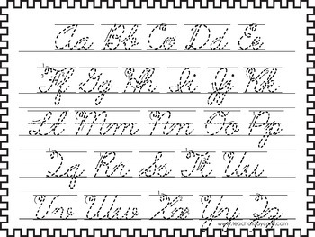 2 printable cursive a z tracing activites 1st grade 3rd