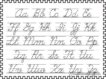 2 Printable Cursive A-Z Tracing Activites. 1st Grade- 3rd Grade ...