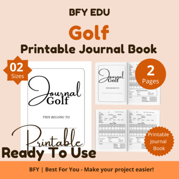 Preview of 2 Printable Golf Journal 6''x9'' - 8.5″x11″ 2 Templates