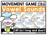 2.RF.3a | Long and Short Vowel Sounds | Modified Movement Game