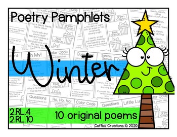 Preview of 2.RL.4 | 2.RL.10 | Poetry Pamphlets | Winter | December | Christmas Poems