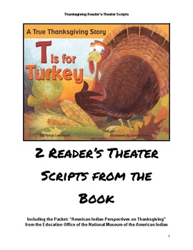 Preview of 2 Reader's Theaters for T is For Turkey: A True Thanksgiving Story (w/ posters)