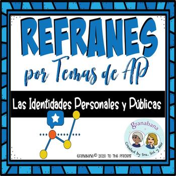 Preview of 2 Refranes Ilustrados por Temas AP Lengua: Las Identidades Personales y Públicas