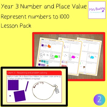Preview of Represent numbers to 1000 lesson pack (Year 3 Number and Place Value) - UK