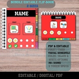 2 STYLES EDITABLE FLIP-BOOK Templates.Visual Schedule.Toke