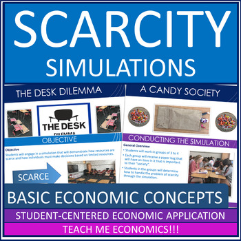 Preview of 2 Scarcity Simulations and Activities for Basic Economics Concepts