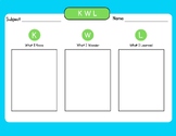 FREE! 2 Simple KWL Charts: What I Know, Want to Know / Won