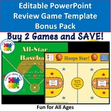 2 Sports Editable PowerPoint Review Game Templates Bundle