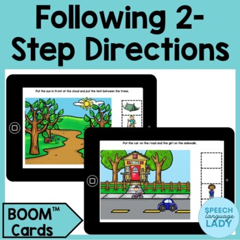Preview of Following 2 Step Directions No Print BOOM Cards