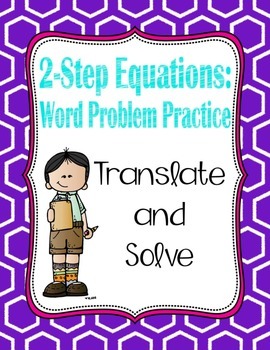 Preview of 2-Step Equations - Word Problem Practice