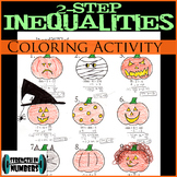 2-Step Inequalities Halloween Jack-O-Lantern Coloring Activity