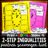 2-Step Inequalities Math Partner Scavenger Hunt Activity