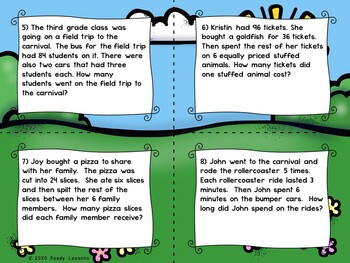 2 step word problems 3rd grade all operations