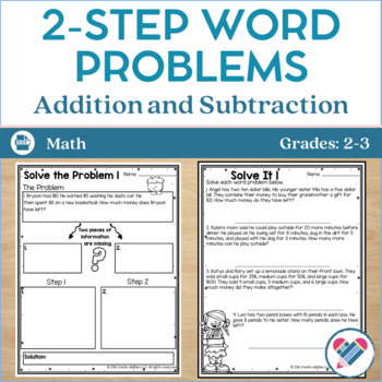 Preview of 2 Step Word Problems Addition and Subtraction